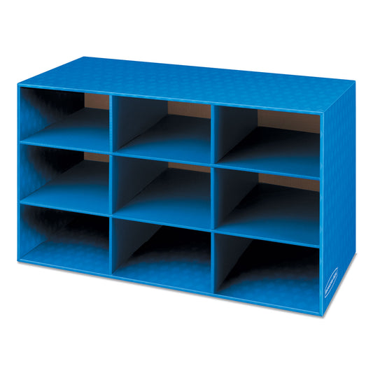 Bankers Box Classroom Literature Sorter, 9 Compartments, 28.25 x 13 x 16, Blue (3380701)