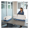 Bankers Box STOR/FILE Medium-Duty Strength Storage Boxes, Letter Files, 12.25" x 24.13" x 10.75", White/Blue, 4/Carton (0070403)