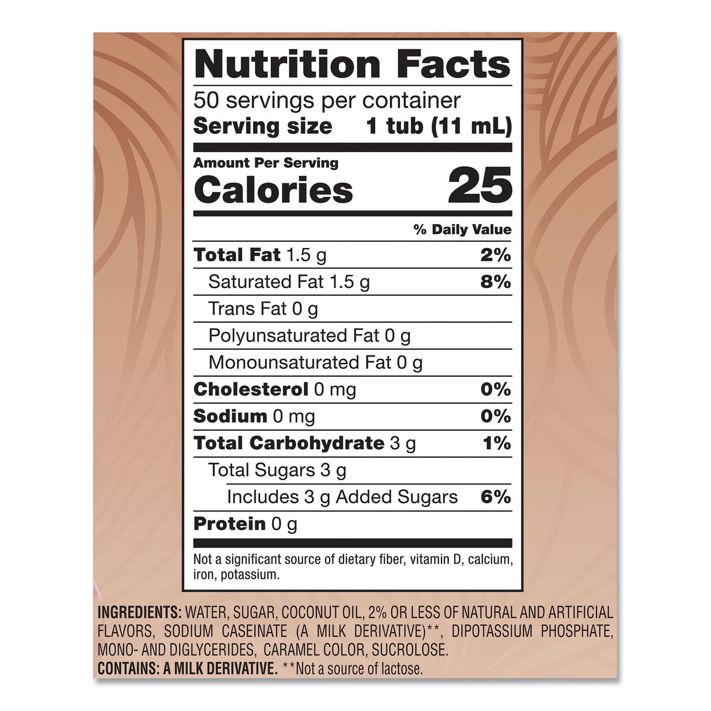 Coffee-mate Liquid Coffee Creamer, Vanilla Caramel, 0.38 oz Mini Cups, 50/Box (79129)