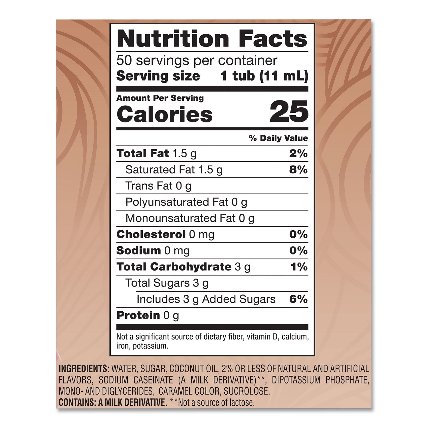 Coffee-mate Liquid Coffee Creamer, Vanilla Caramel, 0.38 oz Mini Cups, 50/Box (79129)