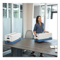 Bankers Box LIBERTY Heavy-Duty Strength Storage Boxes, Letter Files, 12.25" x 24.13" x 10.75", White/Blue, 4/Carton (0001103)