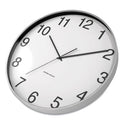 Union & Scale Essentials Classic Round Wall Clock, 12" Overall Diameter, Silver Case, 1 AA (sold separately) (24411457)