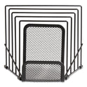 TRU RED Metal Incline Sorter with Wire Mesh Mobile Device Holder, 6 Sections, 7.48 x 8.77 x 7.55, Matte Black (24402460)