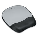 Fellowes Memory Foam Mouse Pad with Wrist Rest, 7.93 x 9.25, Black/Silver (9175801)