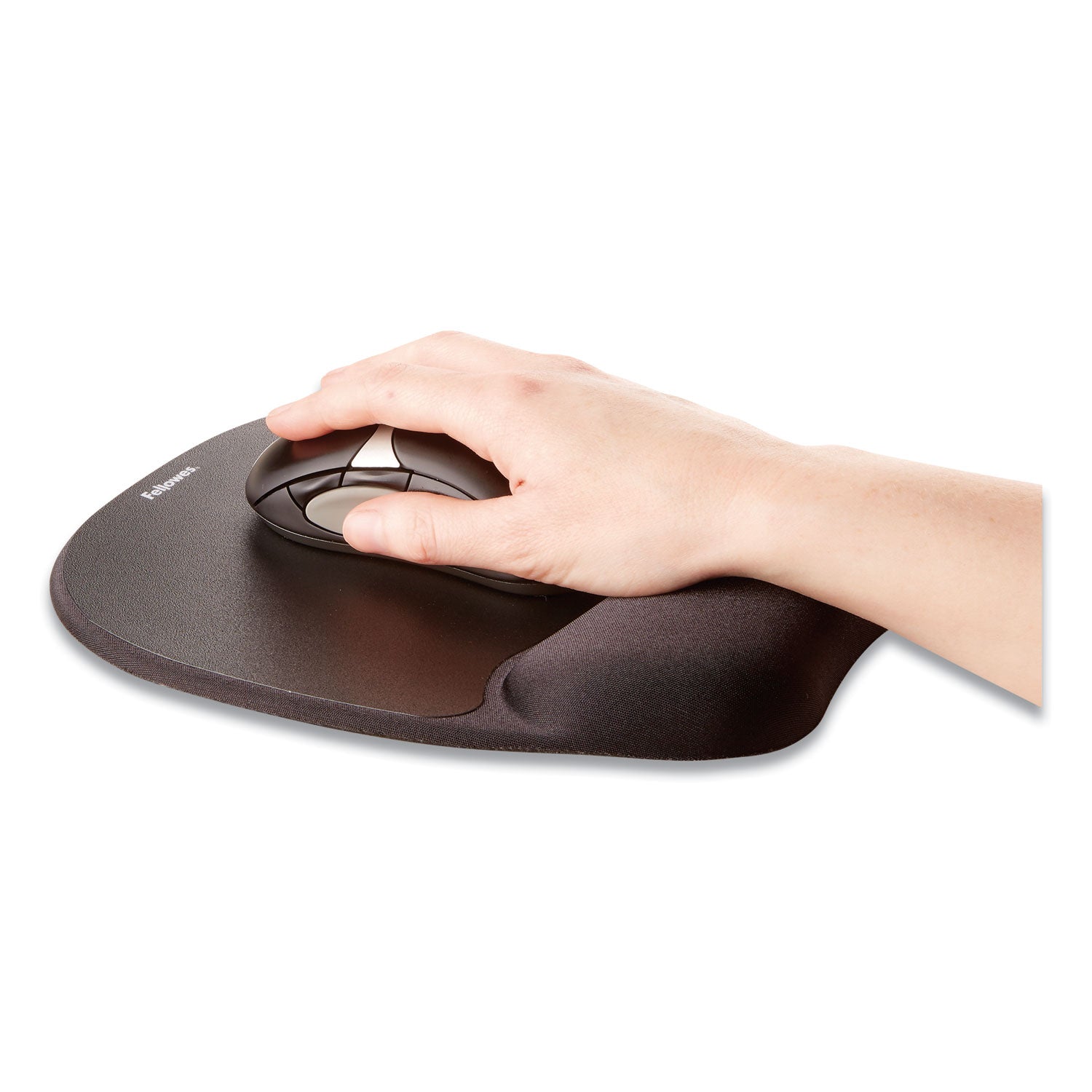 Fellowes Memory Foam Mouse Pad with Wrist Rest, 7.93 x 9.25, Black (9176501)