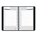 Blueline DuraGlobe Daily Planner, 30-Minute Appointments, 8 x 5, Black Soft Cover, 12-Month (Jan to Dec): 2025 (C21021T)