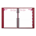 Brownline CoilPro Ruled Daily Planner, 8.25 x 5.75, Red Cover, 12-Month (Jan to Dec): 2025 (CB389CRED)