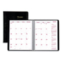 Brownline Essential Collection 14-Month Ruled Monthly Planner, 8.88 x 7.13, Black Cover, 14-Month: Dec 2024 to Jan 2026 (CB1200BLK)
