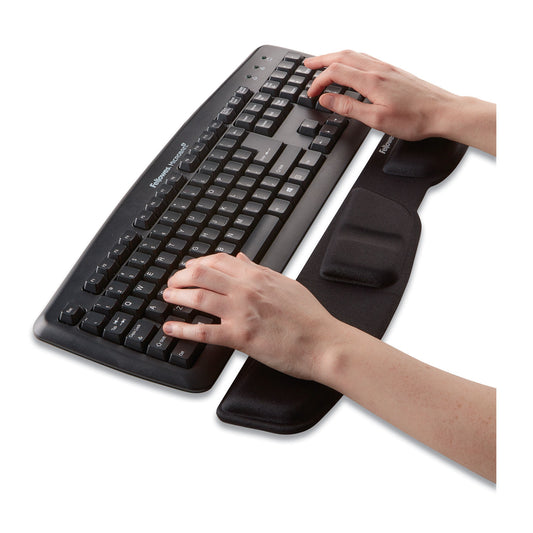 Fellowes Gel Keyboard Palm Support, 18.25 x 3.37, Black (9183201)