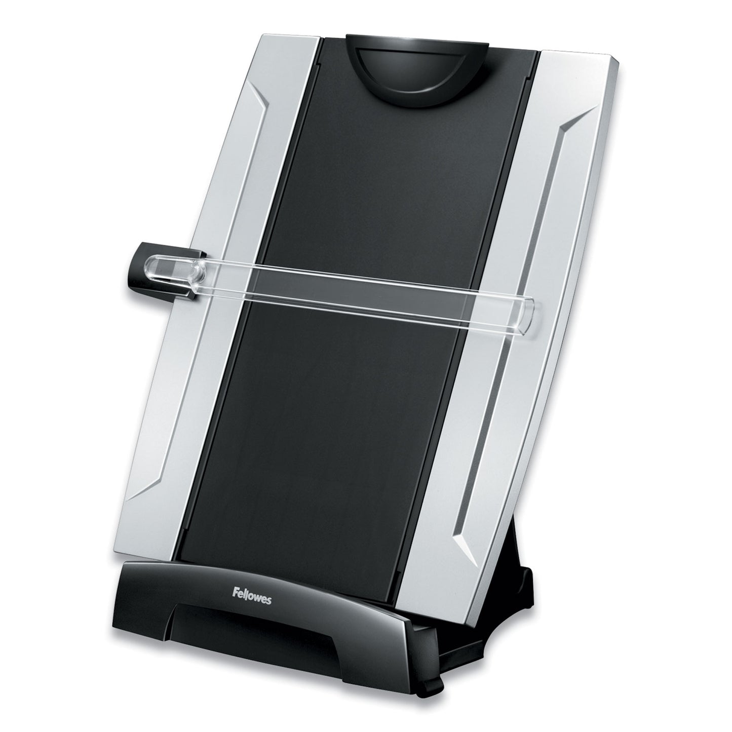 Fellowes Office Suites Desktop Copyholder with Memo Board, 150 Sheet Capacity, Plastic, Black/Silver (8033201)