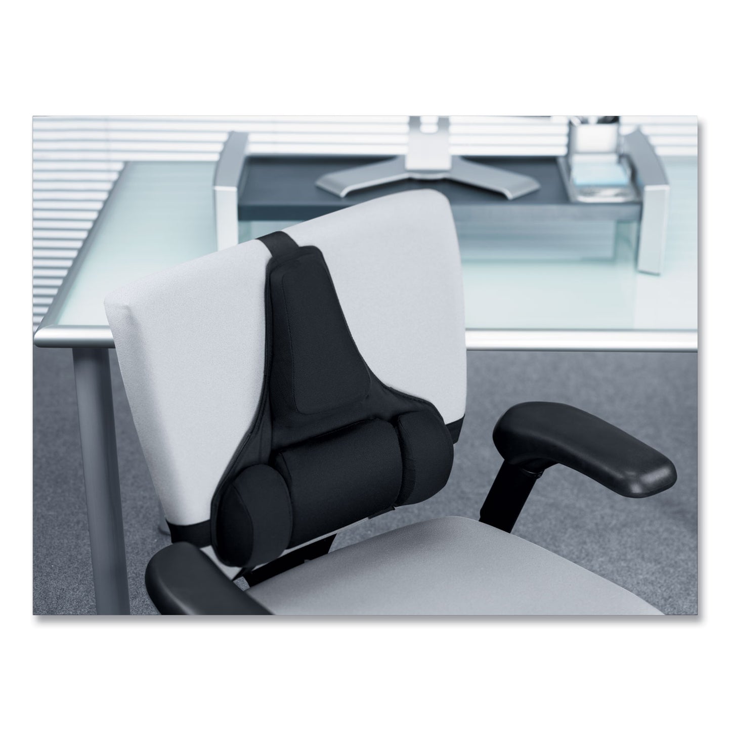 Fellowes Professional Series Back Support with Microban Protection, 15 x 2 x 14.5, Black (8037601)