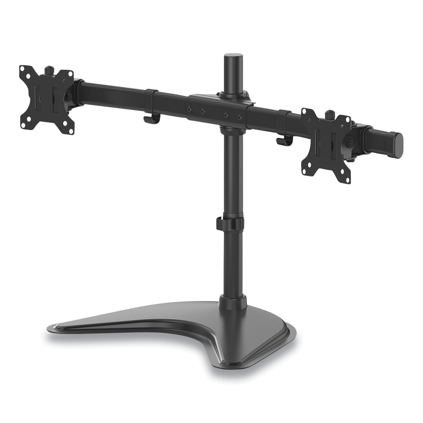 Fellowes Professional Series Freestanding Dual Horizontal Monitor Arm, For 30" Monitors, 35.75" x 11" x 18.25", Black, Supports 17 lb (8043701)