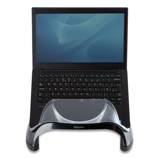 Fellowes Smart Suites Laptop Riser with USB, 13.13" x 10.63" x 7.5", Black/Clear (8020201)