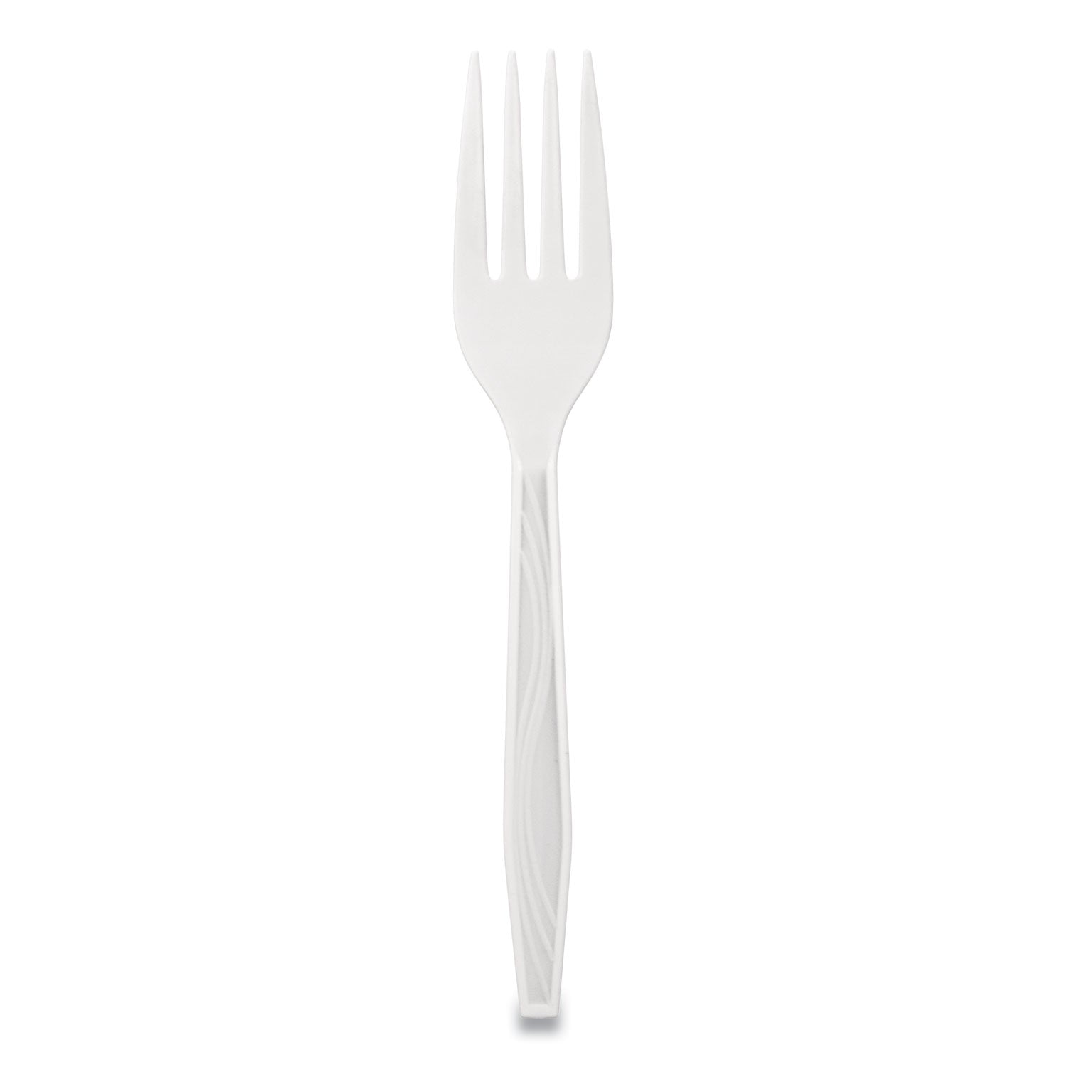 Berkley Square Elegant Dinnerware Heavyweight Cutlery, Polystyrene, Fork, White, 500/Box (1072010)