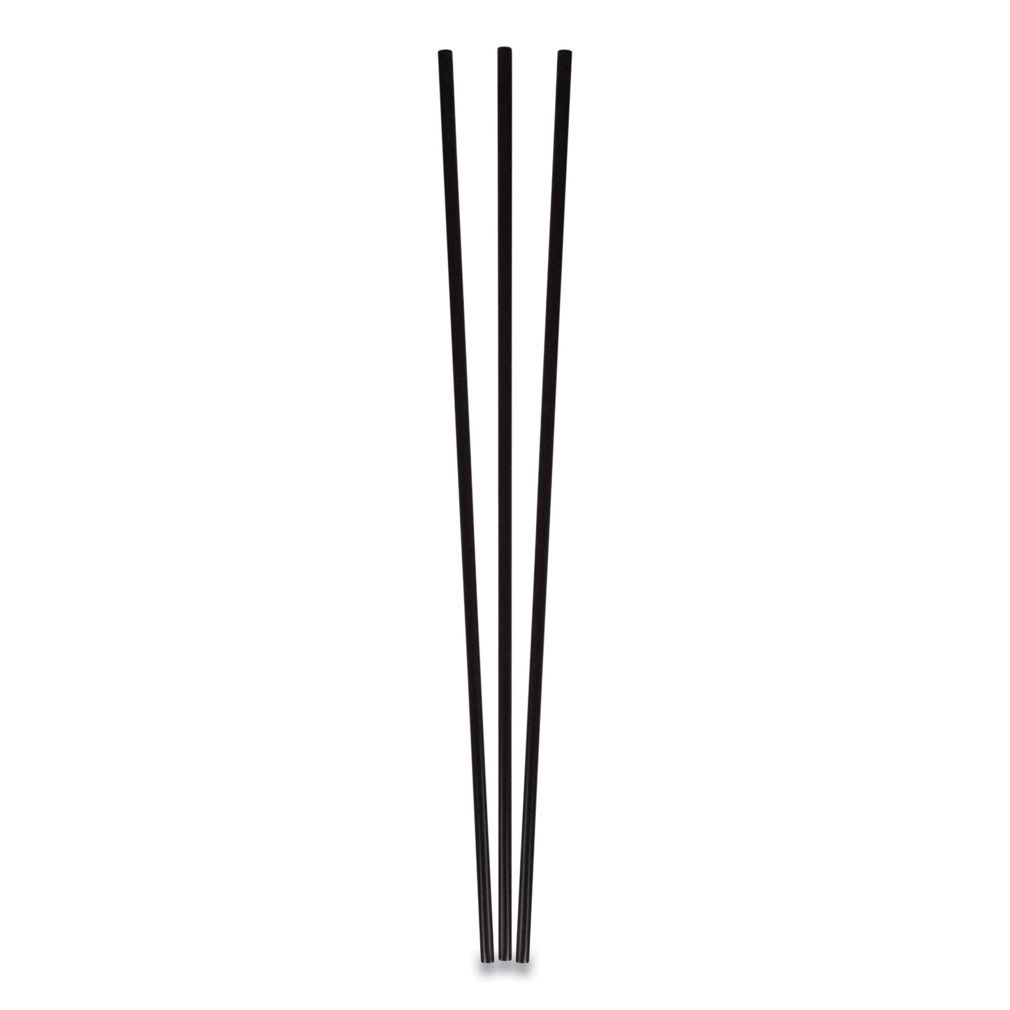 Berkley Square Unwrapped Round Stirrers, 7.75", Polypropylene, Black, 500/Pack (1241207)