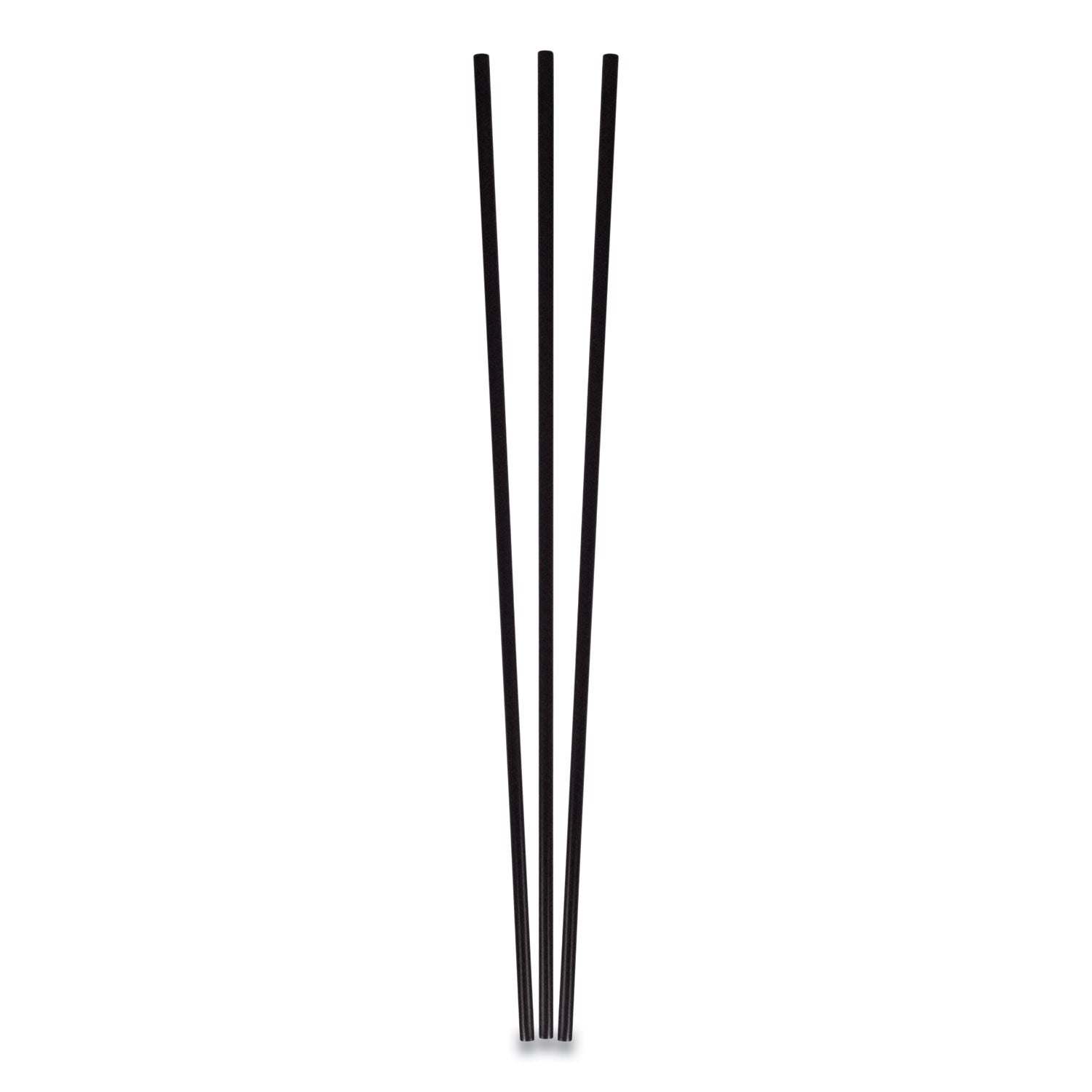 Berkley Square Unwrapped Round Stirrers, 7.75", Polypropylene, Black, 500/Pack (1241207)