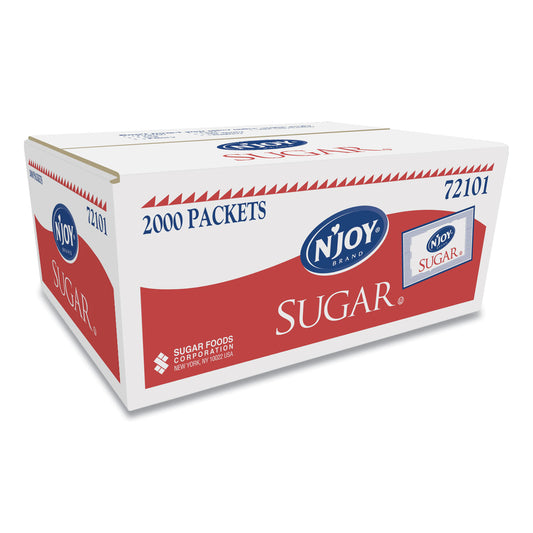 N'Joy Sugar Packets, 0.1 oz, 2,000 Packets/Box (SUG72101)