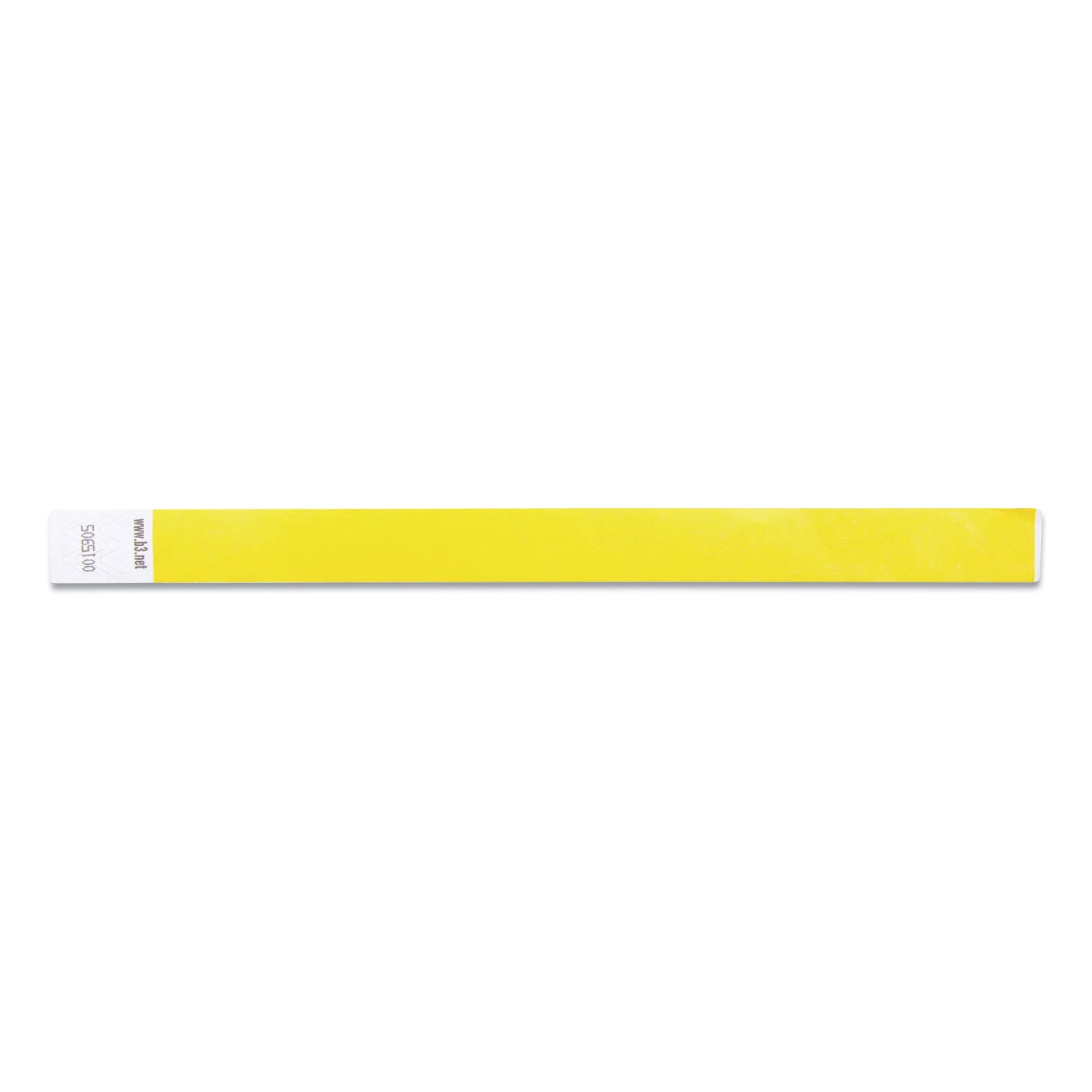 SICURIX Security Wristbands, Sequentially Numbered, 10" x 0.75", Yellow, 100/Pack (85070)