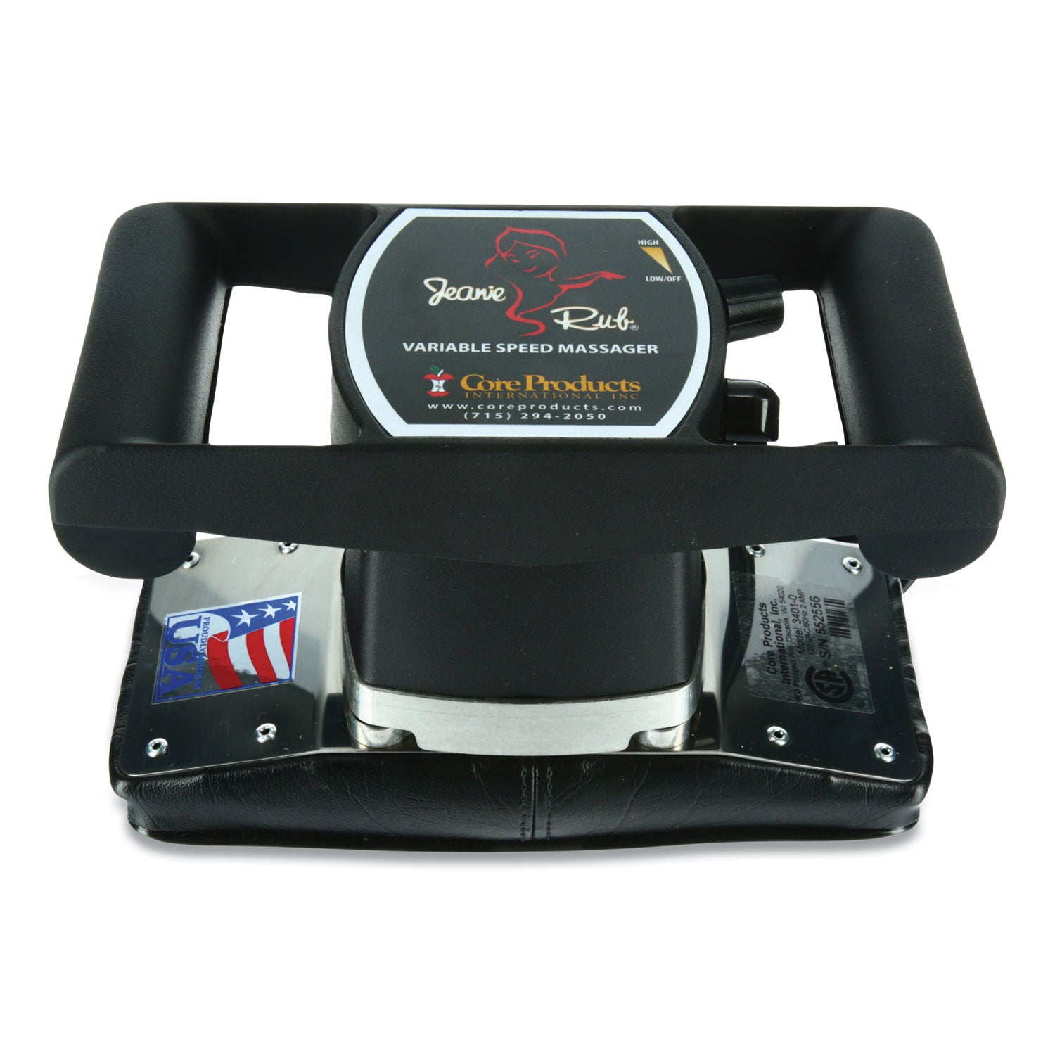 Jeanie Rub Massagers, 3 x 3 x 24, 1400 to 4600 rpm, Red/Black (PRO3401)