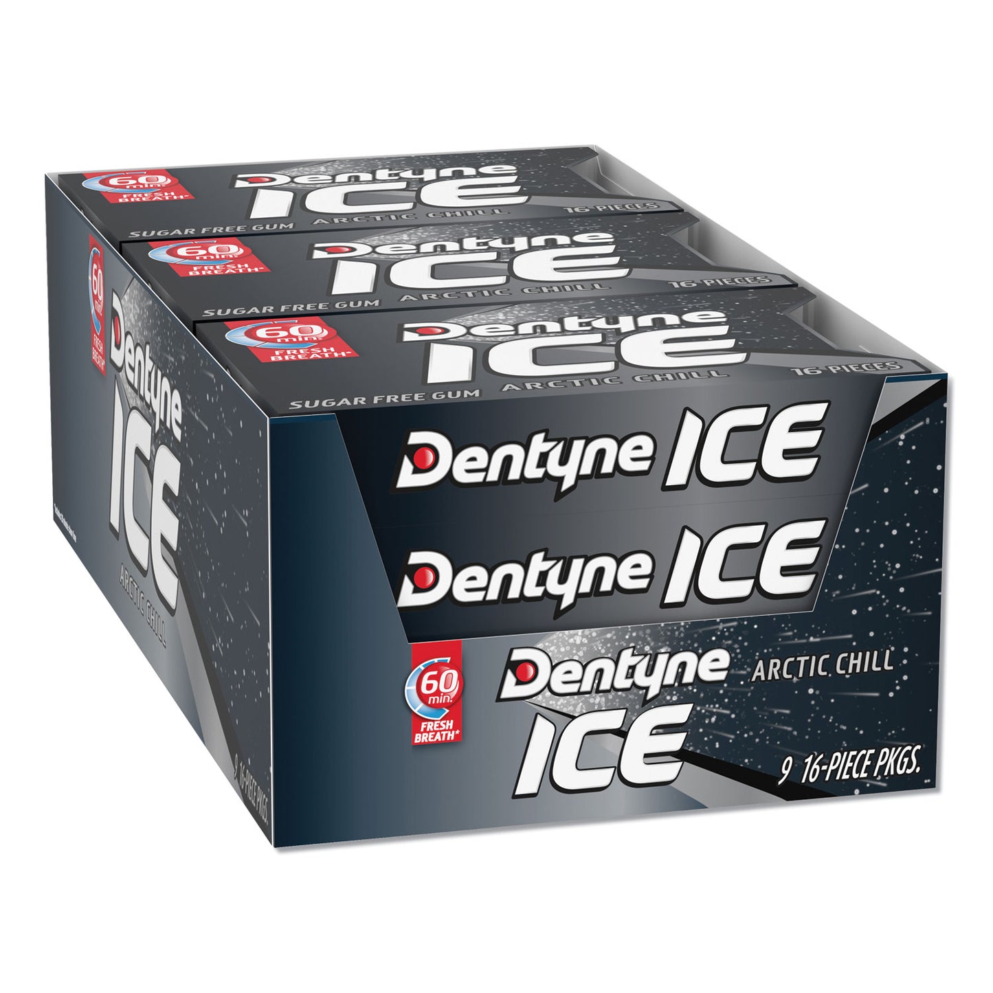 Dentyne Sugarless Gum, Arctic Chill, 16 Pieces/Pack, 9 Packs/Box (AMC31240)