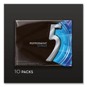 s 5 Gum, Peppermint Cobalt, 15 Sticks/Pack, 10 Packs/Box (WMW51220)