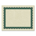 Great Papers! Metallic Border Certificates, 11 x 8.5, Ivory/Green with Green Border, 100/Pack (934200)