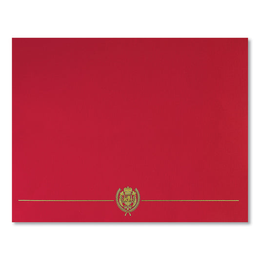 Great Papers! Classic Crest Certificate Covers, 9.38 x 12, Red, 5/Pack (903031S)