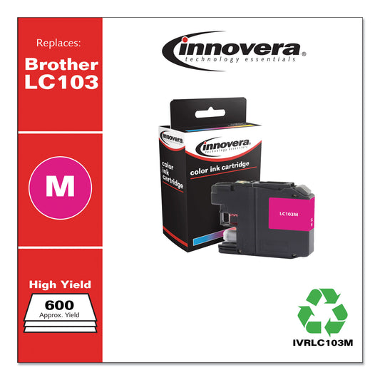 Innovera Remanufactured Magenta High-Yield Ink, Replacement for LC103M, 600 Page-Yield