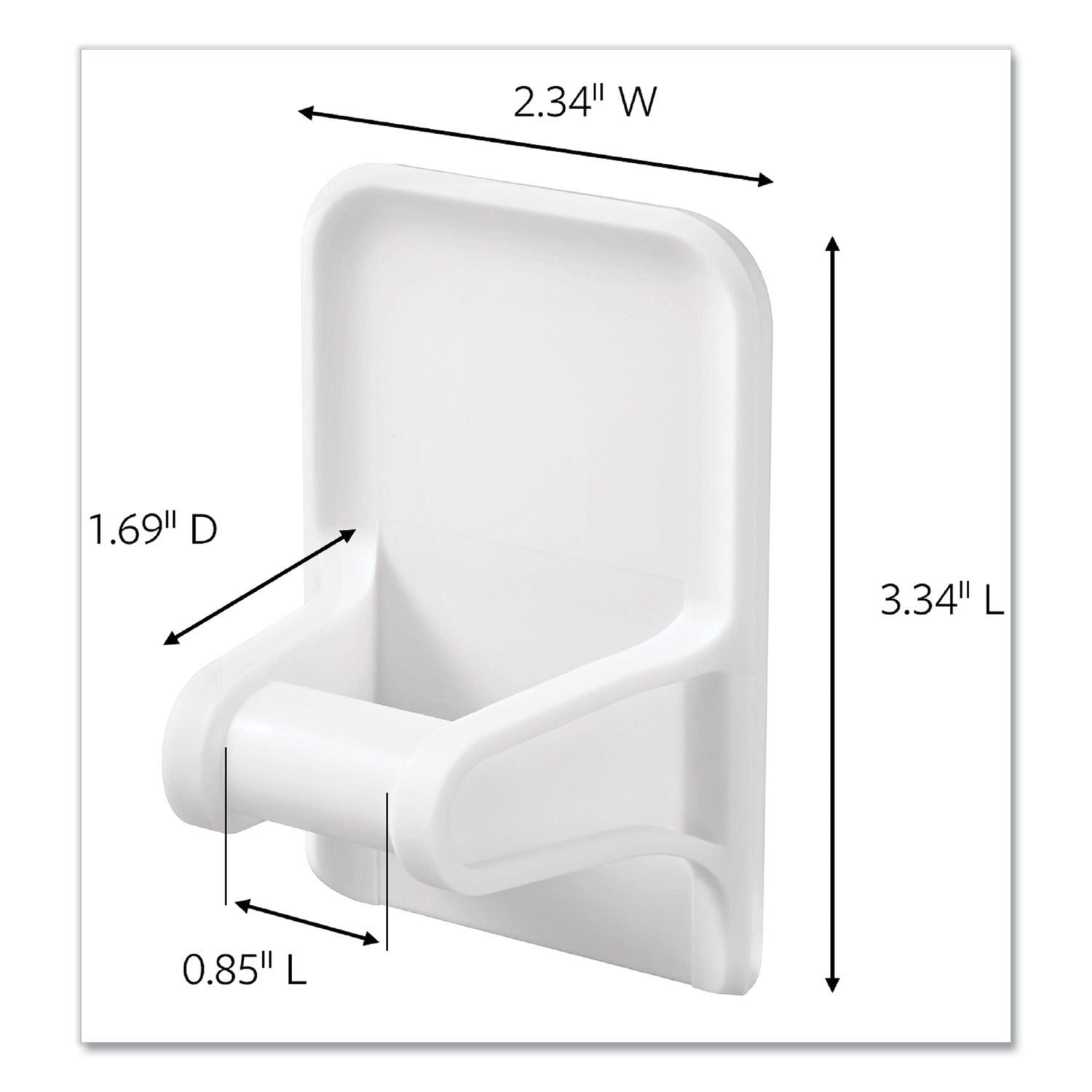 Command Spray Bottle Holder, 2.34w x 1.69d x 3.34h, White, 2 Hangers/4 Strips/Pack (170092ES)