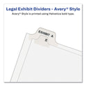 Preprinted Legal Exhibit Side Tab Index Dividers, Avery Style, 26-Tab, A, 11 x 8.5, White, 25/Pack, (1401) (01401)