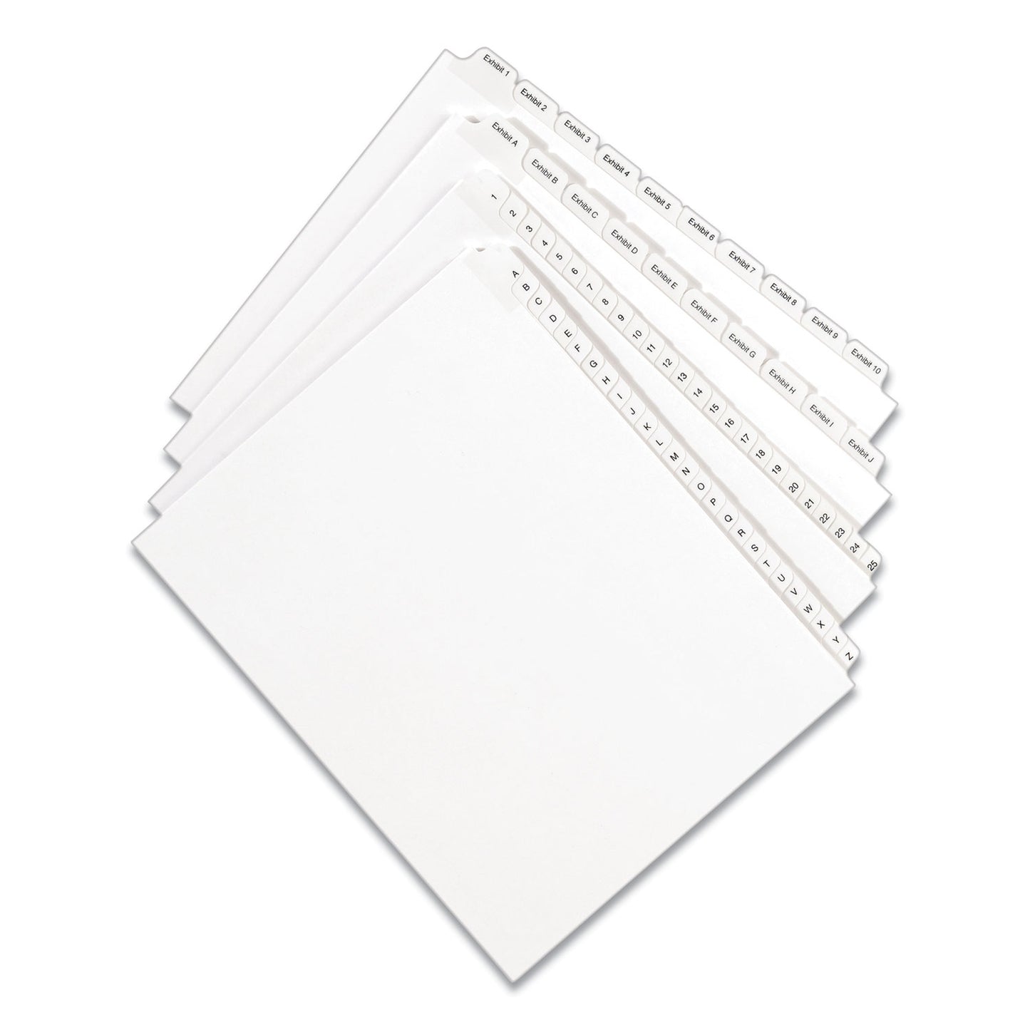 Avery Preprinted Legal Exhibit Side Tab Index Dividers, Allstate Style, 25-Tab, 26 to 50, 11 x 8.5, White, 1 Set, (1702) (01702)