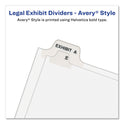 Preprinted Legal Exhibit Bottom Tab Index Dividers, Avery Style, 27-Tab, Exhibit A to Exhibit Z, 11 x 8.5, White, 1 Set (11376)