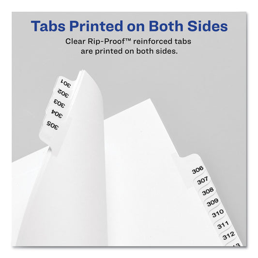 Preprinted Legal Exhibit Side Tab Index Dividers, Avery Style, 26-Tab, A to Z, 11 x 8.5, White, 1 Set, (1400) (01400)