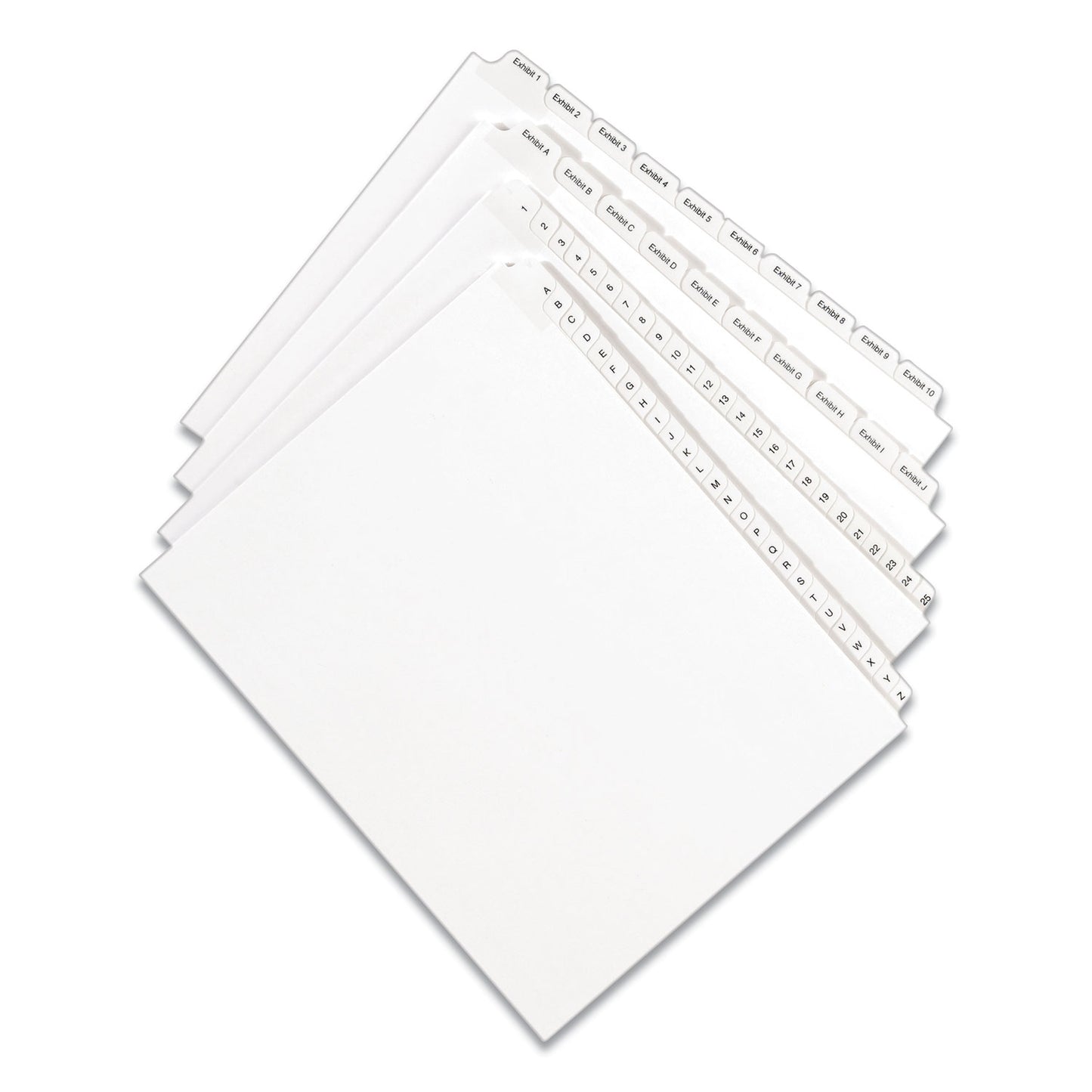 Avery Preprinted Legal Exhibit Side Tab Index Dividers, Allstate Style, 26-Tab, A to Z, 11 x 8.5, White, 1 Set, (1700) (01700)