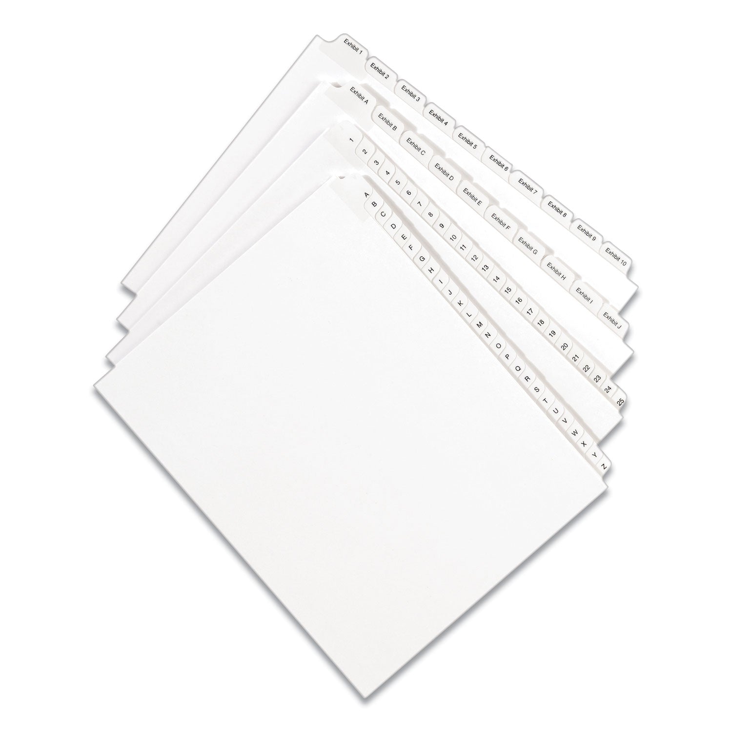 Avery Preprinted Legal Exhibit Side Tab Index Dividers, Allstate Style, 26-Tab, A to Z, 11 x 8.5, White, 1 Set, (1700) (01700)