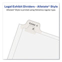 Avery Preprinted Legal Exhibit Side Tab Index Dividers, Allstate Style, 10-Tab, 4, 11 x 8.5, White, 25/Pack (82202)