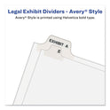 Preprinted Legal Exhibit Side Tab Index Dividers, Avery Style, 10-Tab, 10, 11 x 8.5, White, 25/Pack (11920)