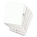 Preprinted Legal Exhibit Side Tab Index Dividers, Avery Style, 26-Tab, 51 to 75, 11 x 8.5, White, 1 Set (11396)