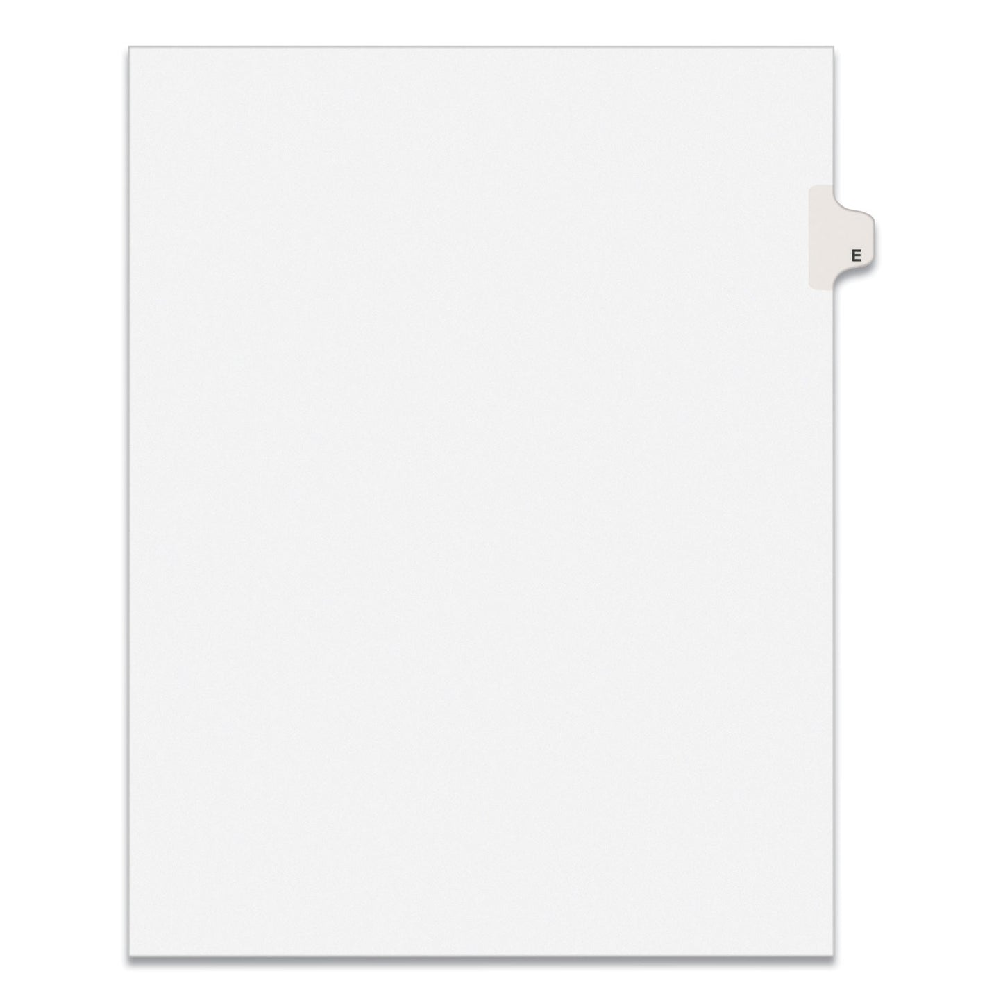 Preprinted Legal Exhibit Side Tab Index Dividers, Avery Style, 26-Tab, E, 11 x 8.5, White, 25/Pack, (1405) (01405)