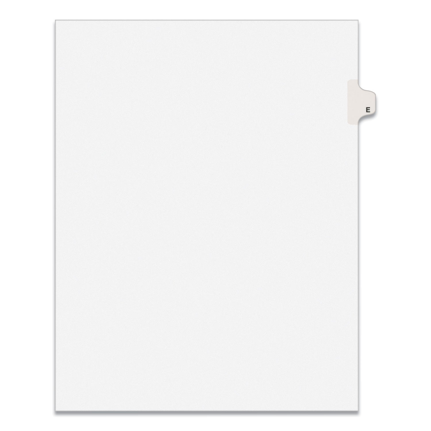 Preprinted Legal Exhibit Side Tab Index Dividers, Avery Style, 26-Tab, E, 11 x 8.5, White, 25/Pack, (1405) (01405)