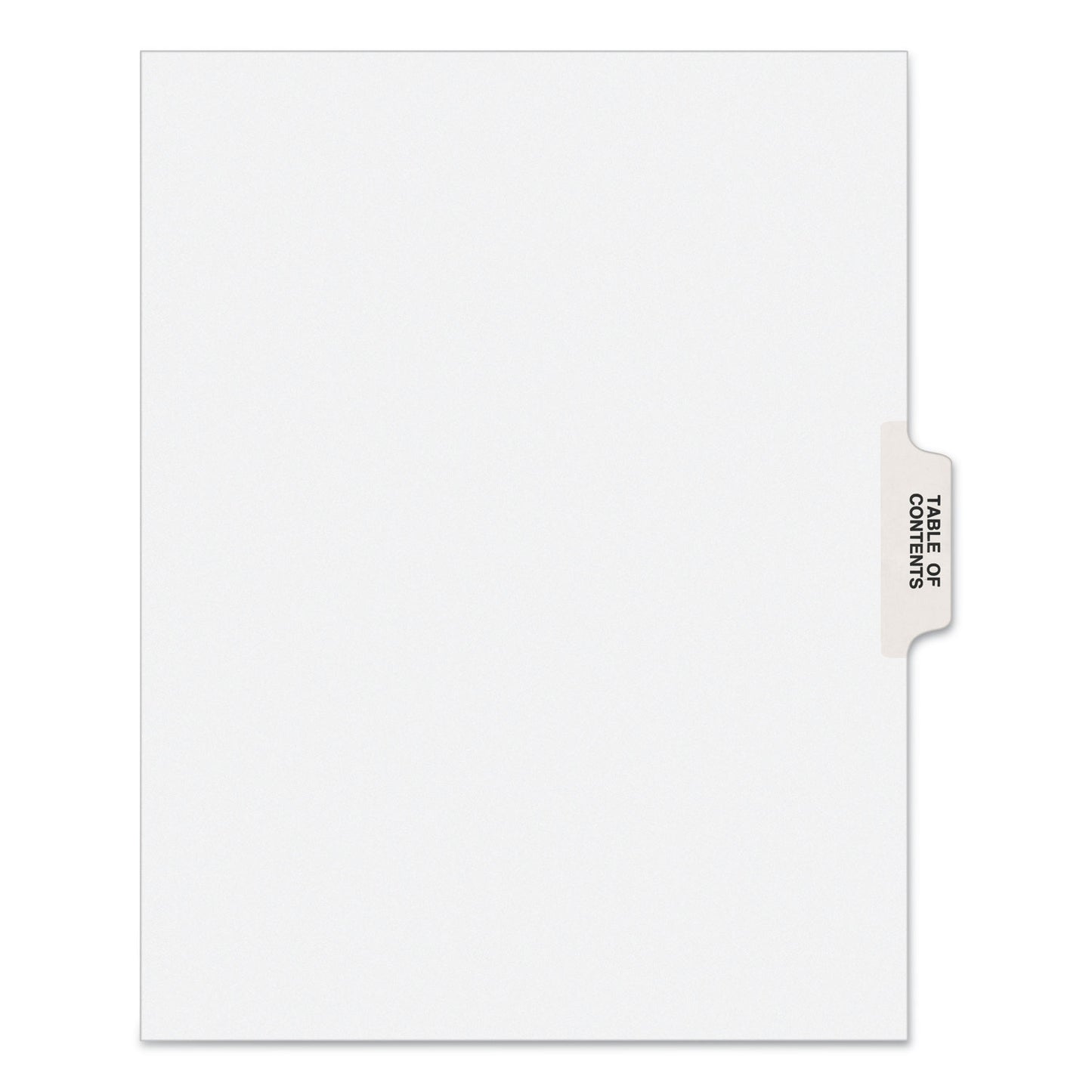 Preprinted Legal Exhibit Side Tab Index Dividers, Avery Style, 25-Tab, Table Of Contents, 11 x 8.5, White, 25/Pack (11910)