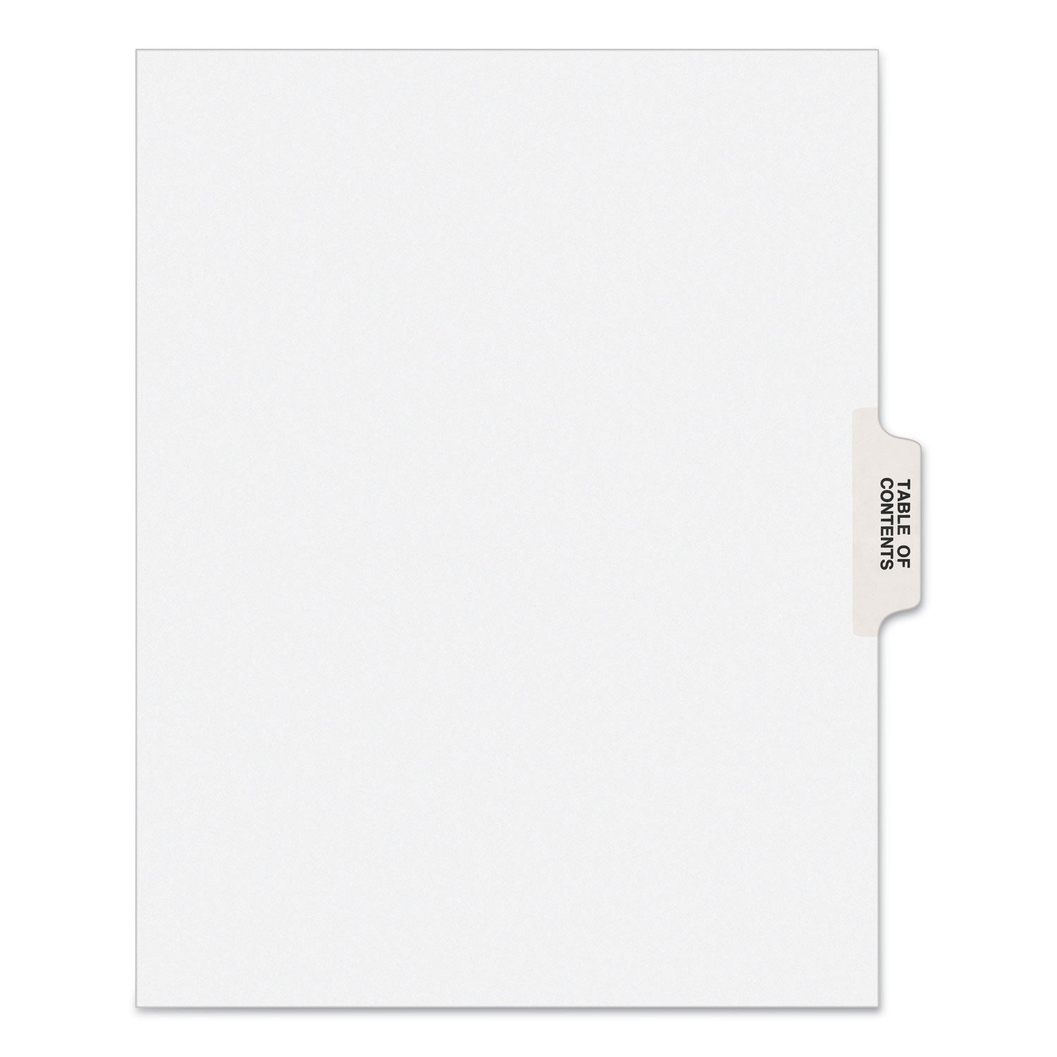 Preprinted Legal Exhibit Side Tab Index Dividers, Avery Style, 25-Tab, Table Of Contents, 11 x 8.5, White, 25/Pack (11910)