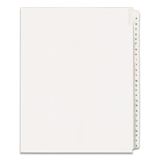 Avery Preprinted Legal Exhibit Side Tab Index Dividers, Allstate Style, 26-Tab, A to Z, 11 x 8.5, White, 1 Set, (1700) (01700)