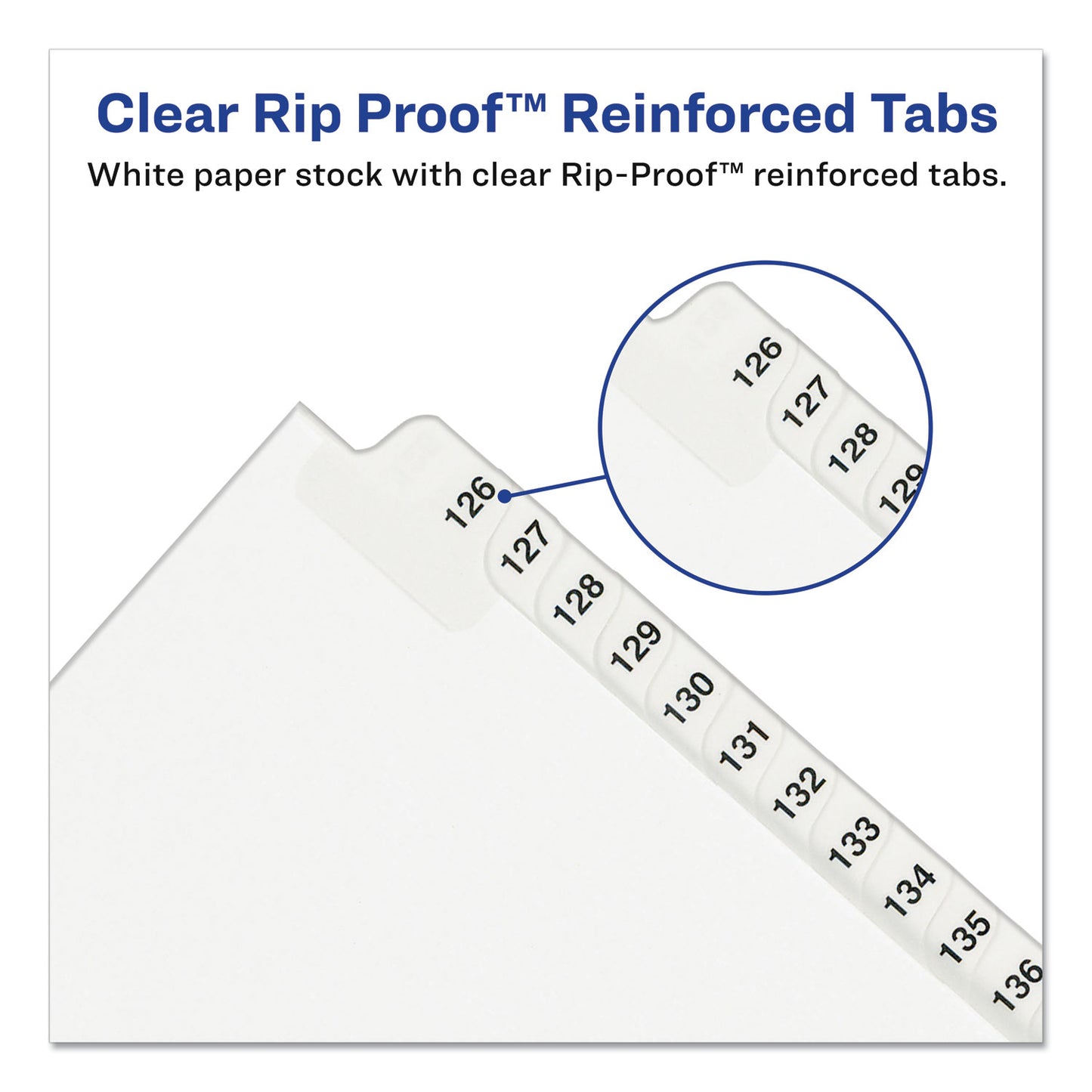 Preprinted Legal Exhibit Side Tab Index Dividers, Avery Style, 26-Tab, 51 to 75, 11 x 8.5, White, 1 Set (11396)