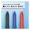 Paper Mate Write Bros. Ballpoint Pen, Stick, Medium 1 mm, Blue Ink, Blue Barrel, Dozen (3311131C)