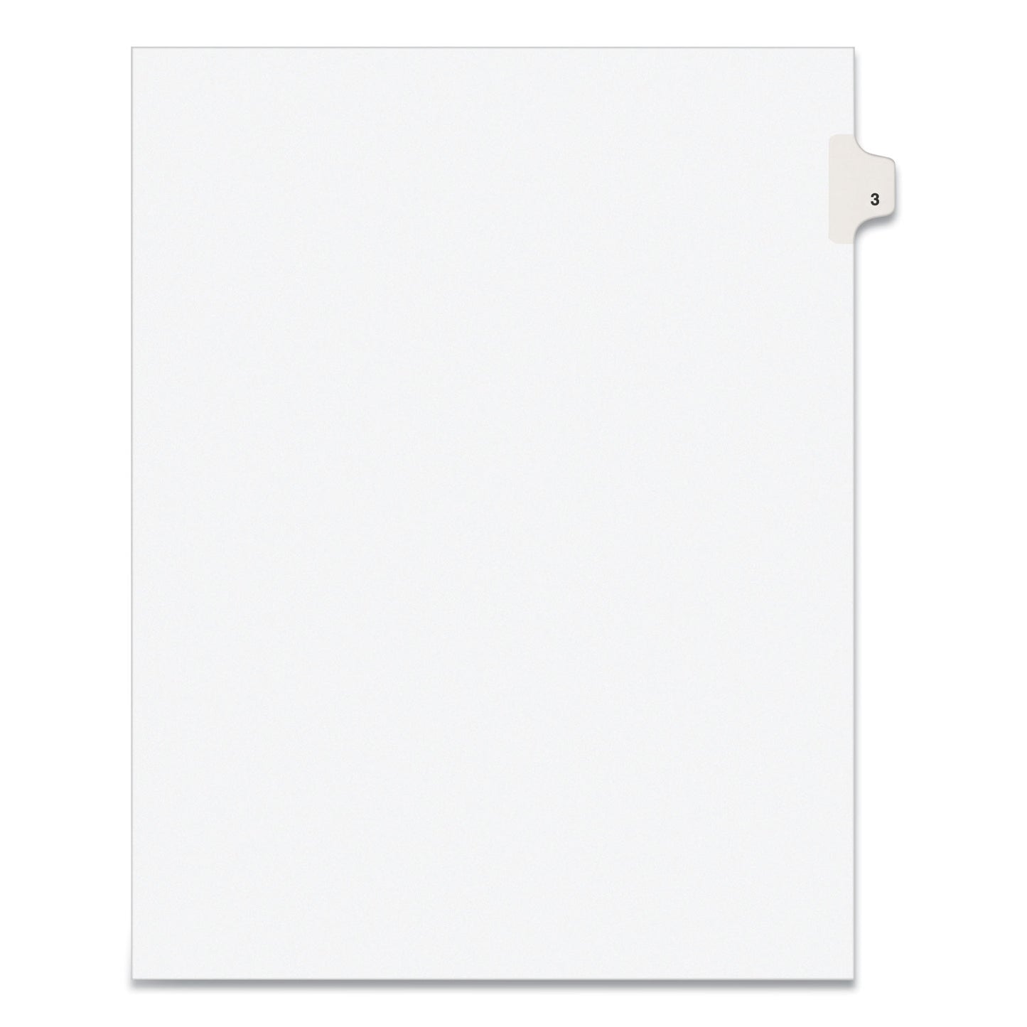 Preprinted Legal Exhibit Side Tab Index Dividers, Avery Style, 10-Tab, 3, 11 x 8.5, White, 25/Pack (11913)