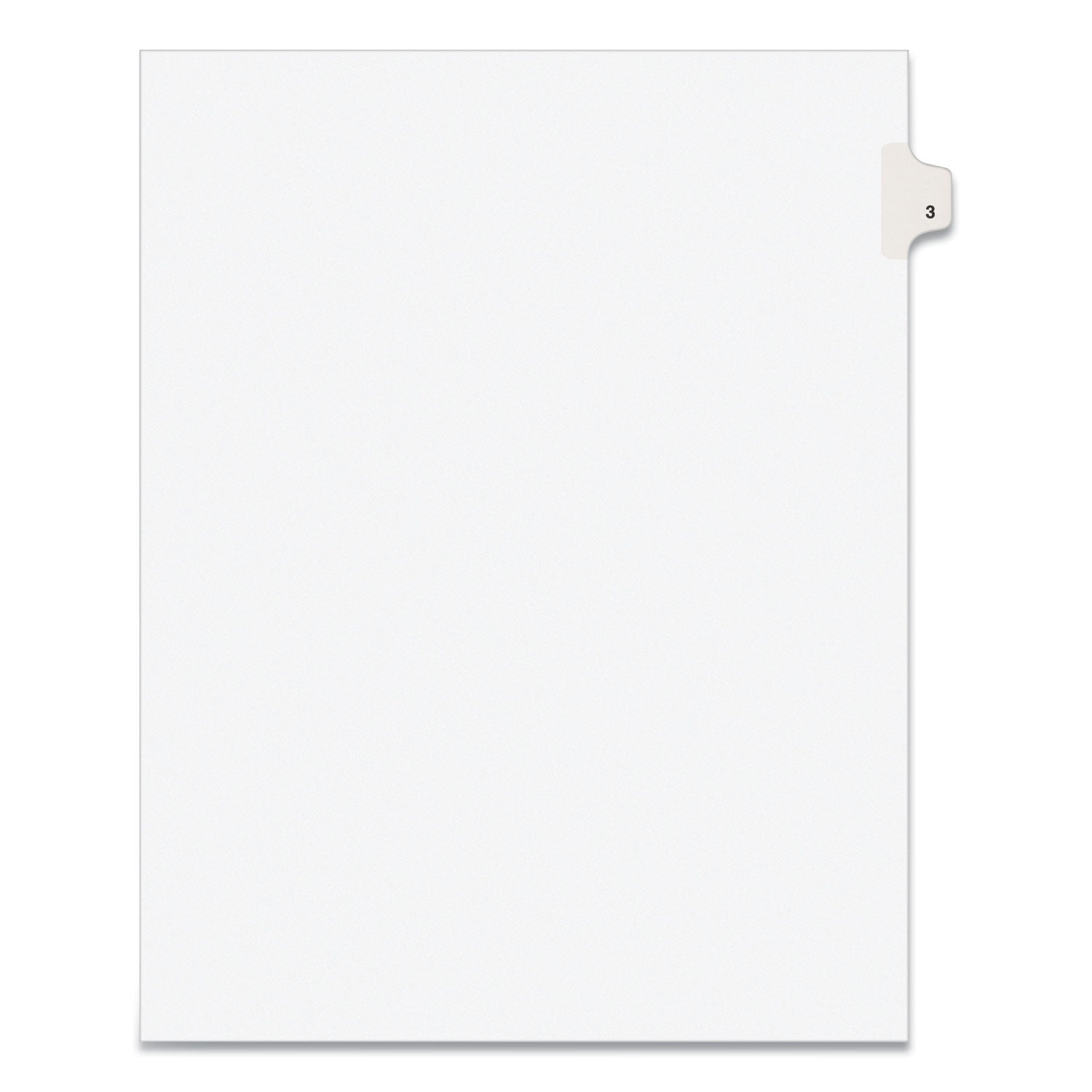 Preprinted Legal Exhibit Side Tab Index Dividers, Avery Style, 10-Tab, 3, 11 x 8.5, White, 25/Pack (11913)