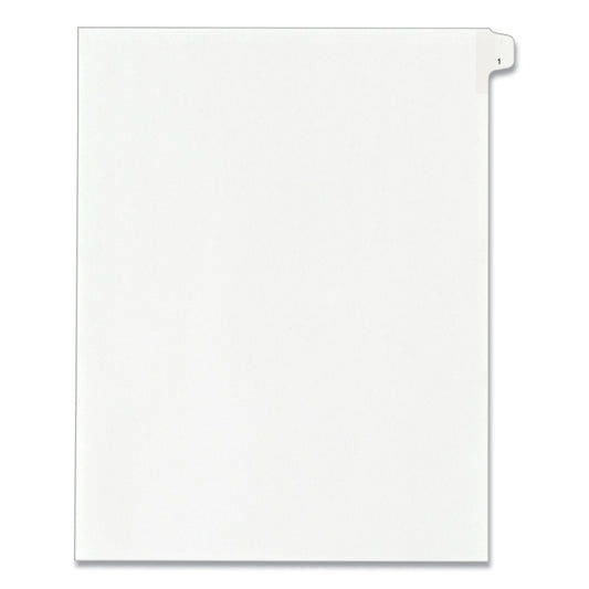 Avery Preprinted Legal Exhibit Side Tab Index Dividers, Allstate Style, 10-Tab, 1, 11 x 8.5, White, 25/Pack (82199)