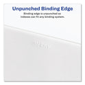 Preprinted Legal Exhibit Side Tab Index Dividers, Avery Style, 25-Tab, 101 to 125, 11 x 8.5, White, 1 Set, (1334) (01334)