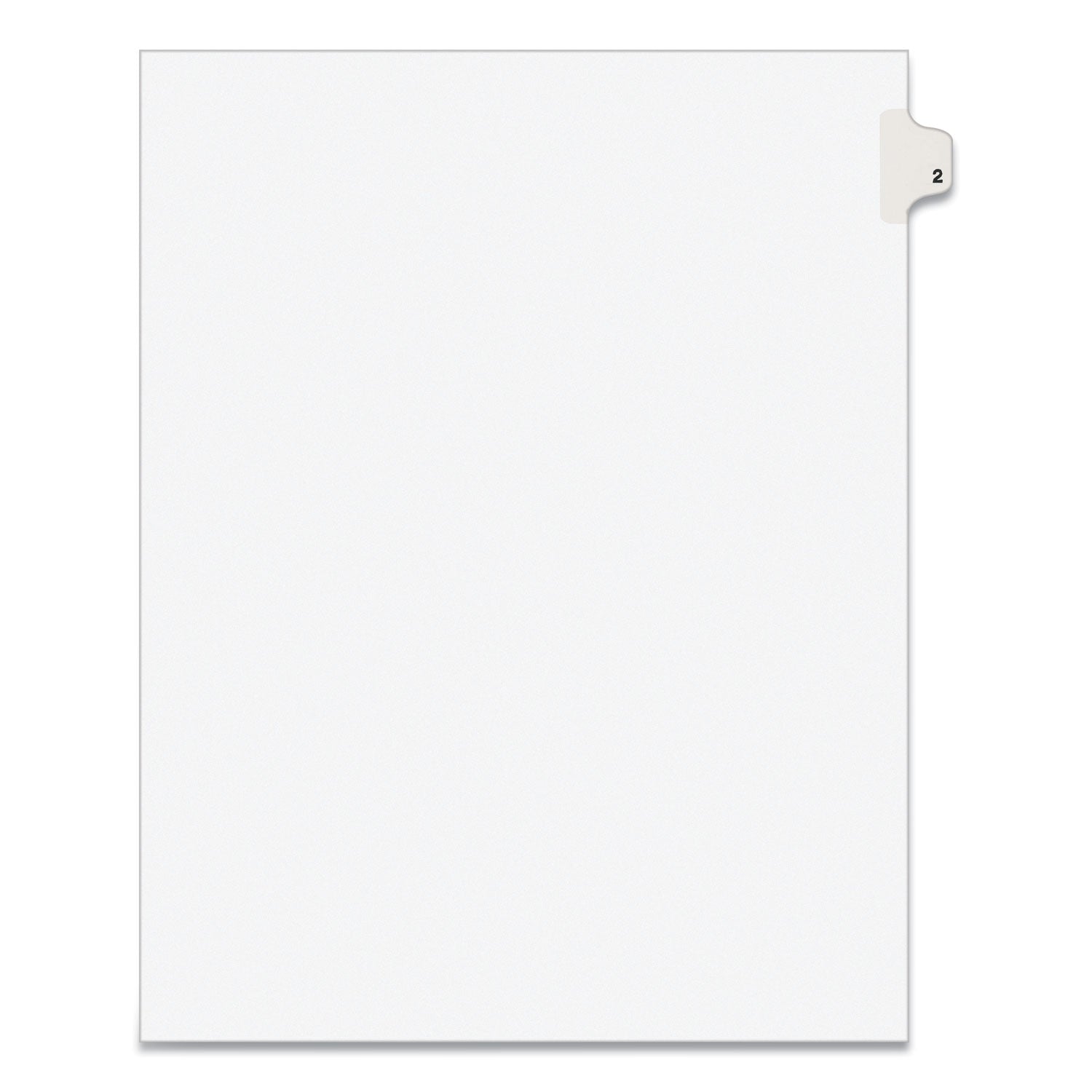 Preprinted Legal Exhibit Side Tab Index Dividers, Avery Style, 10-Tab, 2, 11 x 8.5, White, 25/Pack (11912)